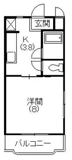 サンアベニューII【102号室】の間取り