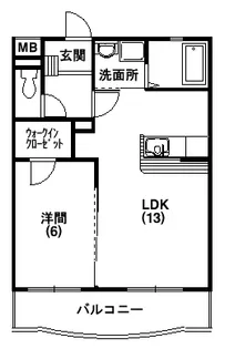 メゾンドヴェルメール【202号室】の間取り
