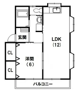 レアール早出B【2階】の間取り