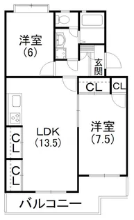 セントバークデル【305号室】の間取り