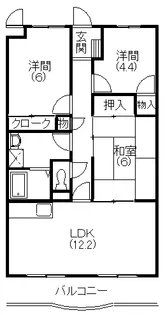 マ・メゾン蜆塚【2階】の間取り