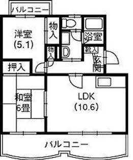 シンフォニー三和I【202号室】の間取り