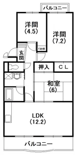 ベルクール【2階】の間取り