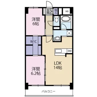 シティガーデン・幸【302号室】の間取り