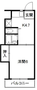 1Kの間取り画像
