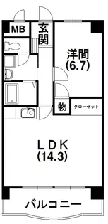 クレールトヨダ【8階】の間取り