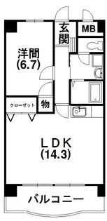 クレールトヨダ【6階】の間取り