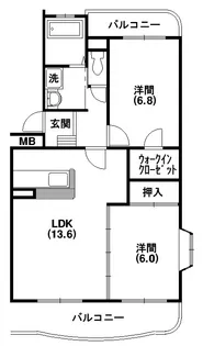 ヴィクトワール【2階】の間取り