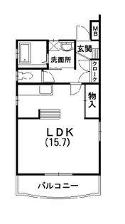 エルシックス【102号室】の間取り
