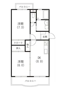 エクレールB【1階】の間取り