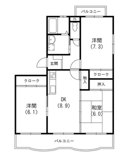 エクレールB【1階】の間取り