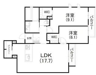 ロイヤルシティ浜松【503号室】の間取り