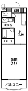 アソシエ【3階】の間取り