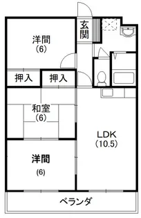 マンション歩【3階】の間取り