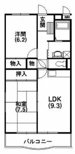 エムザ西貝【1階】の間取り