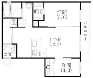 リライフ神立【406号室】の間取り