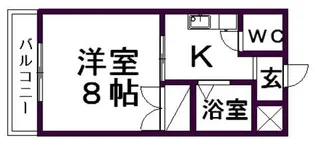 ビアンヌール四ツ池公園【3階】の間取り