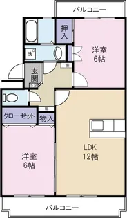 初生パークハイツ【4階】の間取り