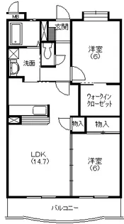 エトワール葵【402号室】の間取り