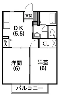 レジデンス有玉【201号室】の間取り