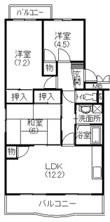 アーバンプラザ【205号室】の間取り