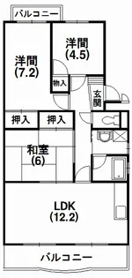 ベルクール【1階】の間取り