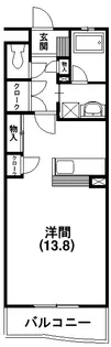 ファンターナ西都【103号室】の間取り