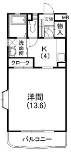 ディアコート【203号室】の間取り