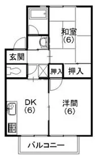 ディアコート富塚【2階】の間取り