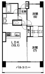 セントラルヒルズ松城【302号室】の間取り
