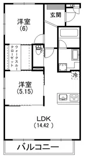 エミネンス西新町【305号室】の間取り