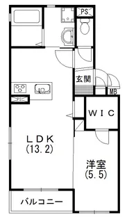 Calm Parch(カーム パーチ)【102号室】の間取り