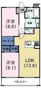 シーズンス【302号室】の間取り