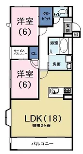 シーズンス【105号室】の間取り