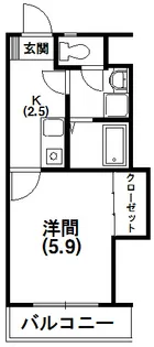 ホワイトコーポII【2階】の間取り