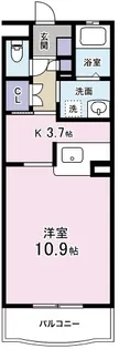 ランコントル【206号室】の間取り
