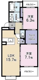 ルミナス【303号室】の間取り