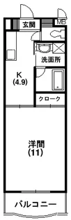 アソシエ【5階】の間取り