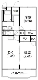 イーストライム【2階】の間取り