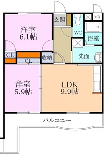 マンションマスカット【3階】の間取り