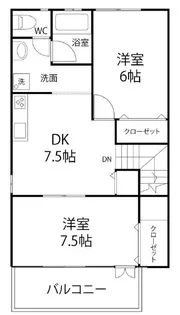 ハイツ壱番館【202号室】の間取り