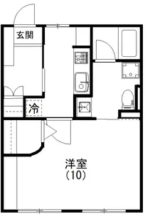 ジュネスFujiII【1階】の間取り