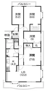 ドルチェ広沢【3階】の間取り