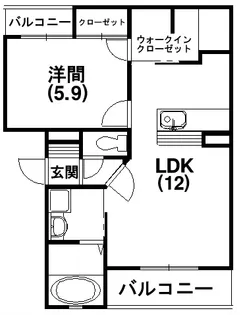 Soleil Levant(ソレイユルヴァン)【203号室】の間取り