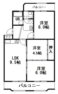サンライズ竹しま【1階】の間取り