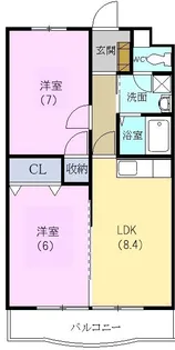 フローラ立野【1階】の間取り