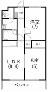 フローラ立野【1階】の間取り