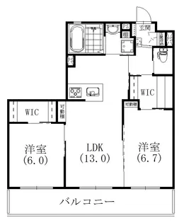リライフ楊子【102号室】の間取り
