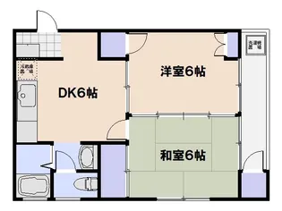 ドミールアサヒ【203号室】の間取り