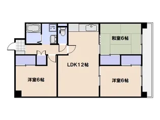 吉見園コーポ【203号室】の間取り